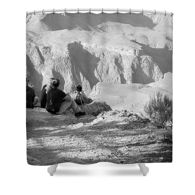 Grand Canyon Shower Curtain featuring the photograph Waiting for Sunset by Julie Niemela