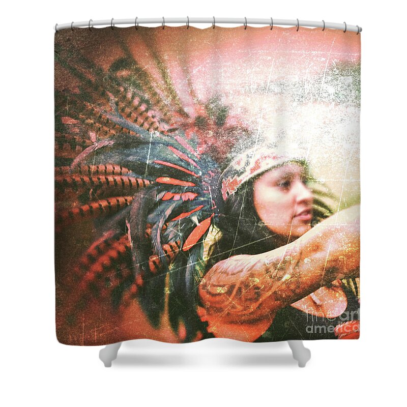 Warrior Shower Curtain featuring the photograph Warrior Dance by Kevyn Bashore