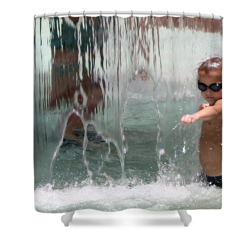Water Shower Curtain featuring the photograph Water Warrior by Farol Tomson