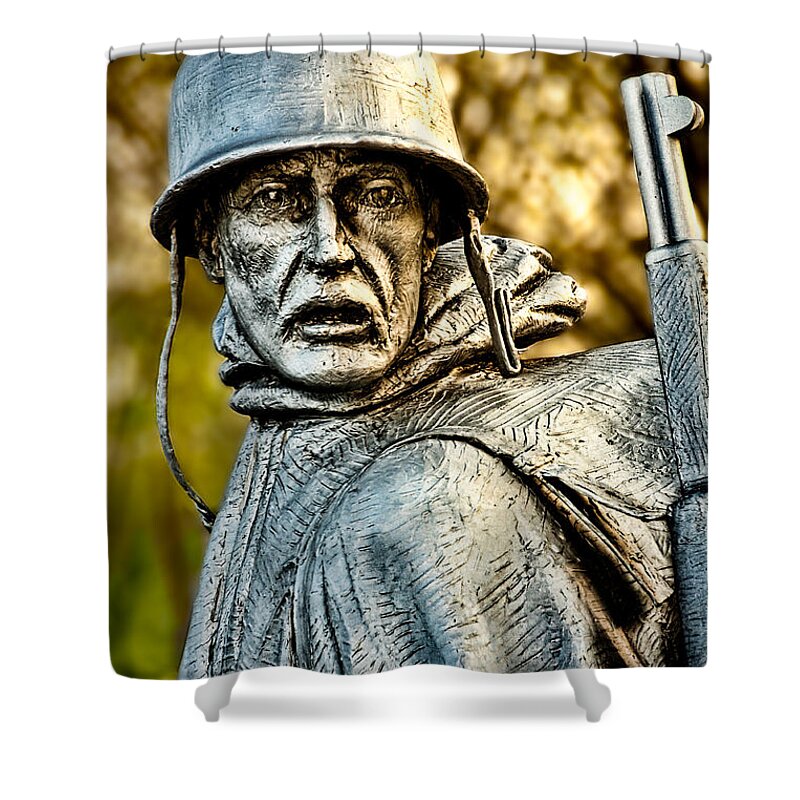Soldier Shower Curtain featuring the photograph Weary for Hope by Christopher Holmes