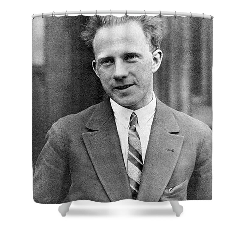 Science Shower Curtain featuring the photograph Werner Heisenberg, German Theoretical by Science Source