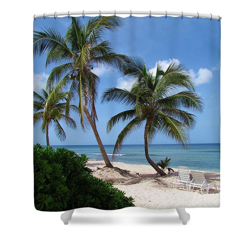 Beach Shower Curtain featuring the photograph White Sand Beach by Robin Becker