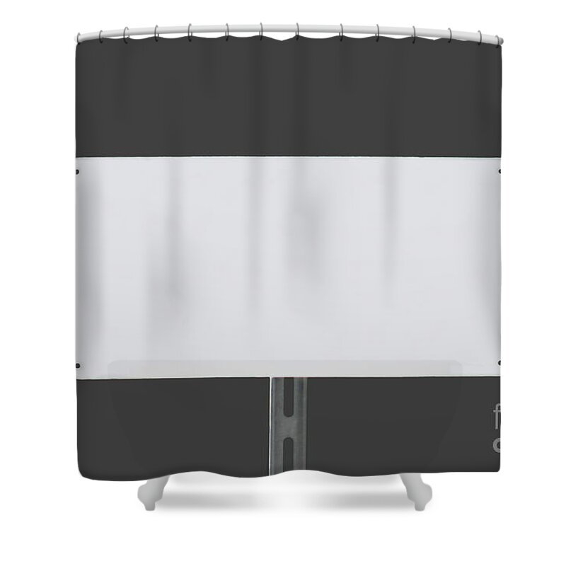 White Shower Curtain featuring the photograph White Sign Grey by Henrik Lehnerer