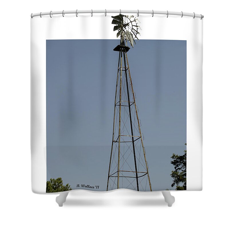 2d Shower Curtain featuring the photograph Windmill by Brian Wallace