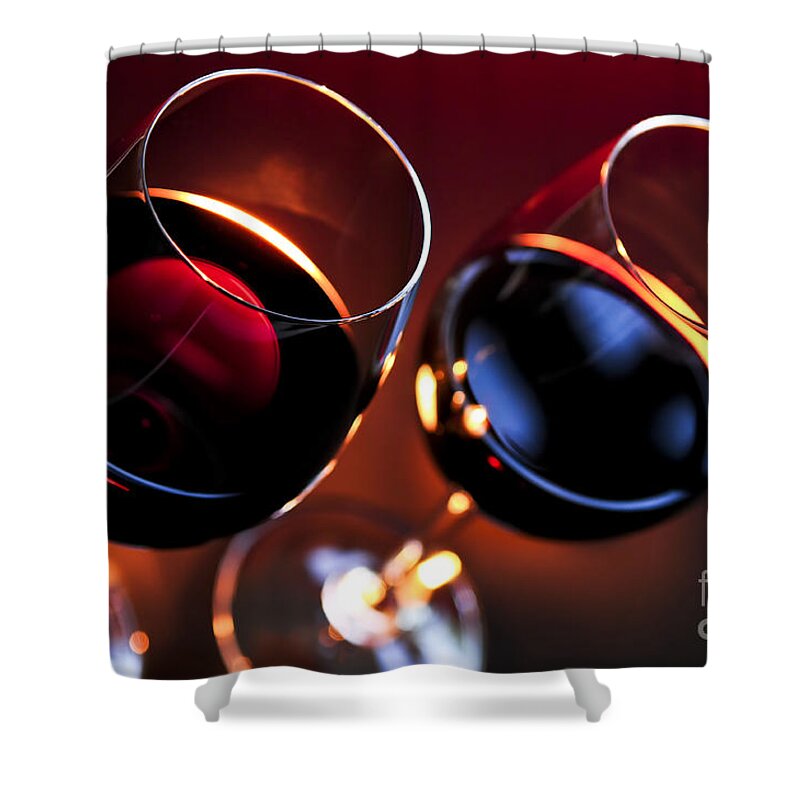 Wine Shower Curtain featuring the photograph Wineglasses by Elena Elisseeva