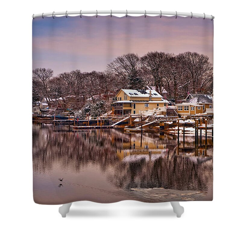 Sea. Seascape Shower Curtain featuring the photograph Winter Cove by Robin-Lee Vieira