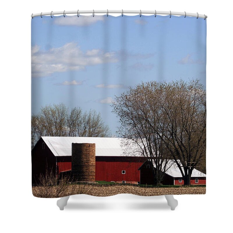 Wisconsin Shower Curtain featuring the photograph Wisconsin Farm by Kay Novy