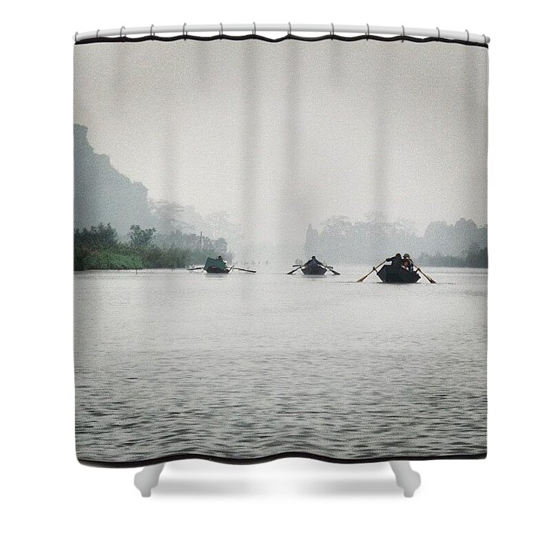 Hkellex13 Shower Curtain featuring the photograph Yen River by Lorelle Phoenix