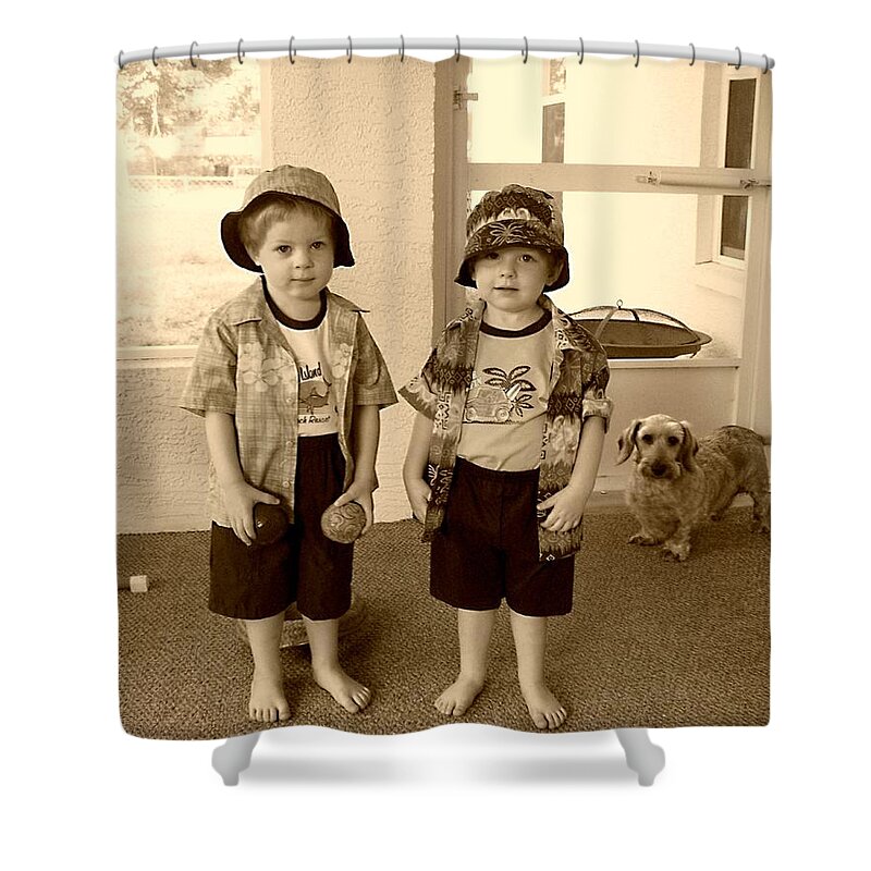 Children Shower Curtain featuring the photograph Yesterday's Children by Judy Wanamaker