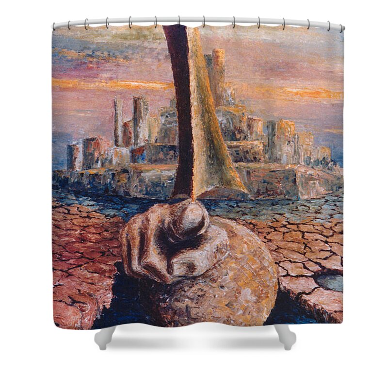 You Shower Curtain featuring the painting You by Eva-Maria Di Bella