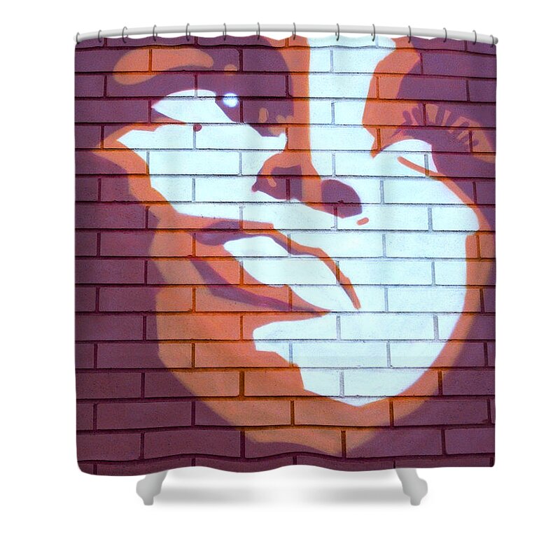 Graffiti Shower Curtain featuring the photograph You ... by Juergen Weiss