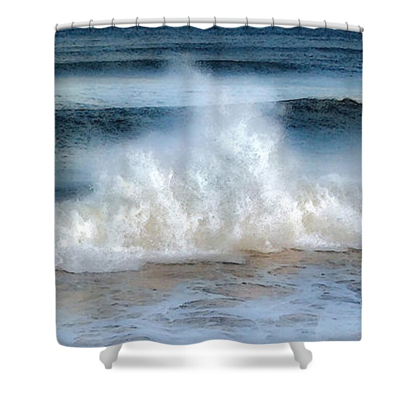 Wave Shower Curtain featuring the photograph Zen Wave by Karen Lynch