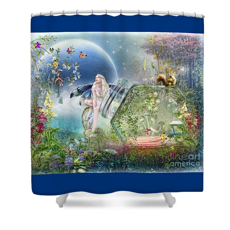 Fairy Shower Curtain featuring the digital art Butterfly Fairy by Trudi Simmonds