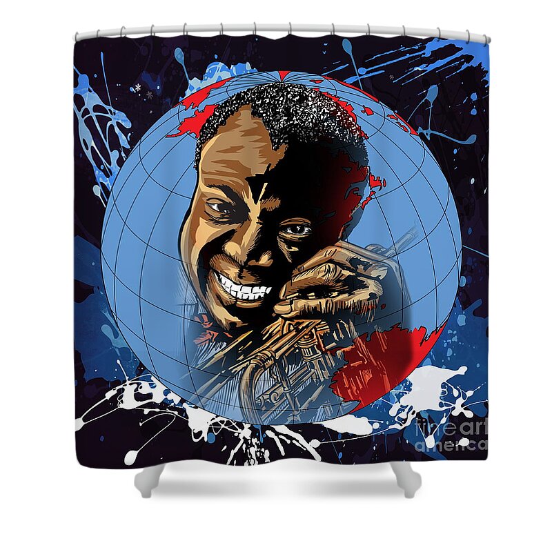 Louis Shower Curtain featuring the painting Louis. by Andrzej Szczerski
