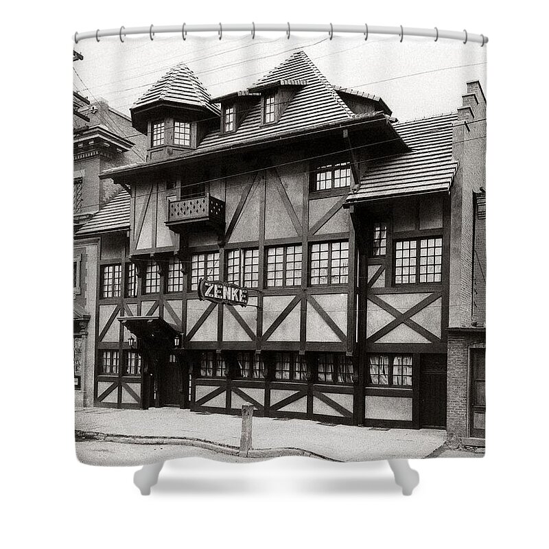 Scranton Shower Curtain featuring the photograph Scranton PA Zenke's Alt Heidelberg Restaurant early 1900s by Arthur Miller