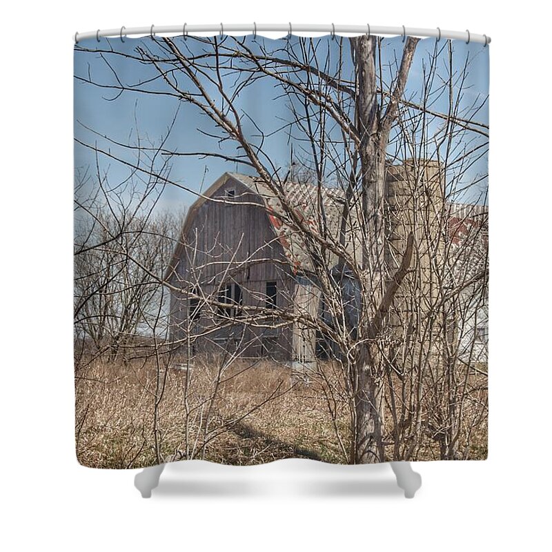  Shower Curtain featuring the photograph 0162 - Hill Road Grey I by Sheryl L Sutter