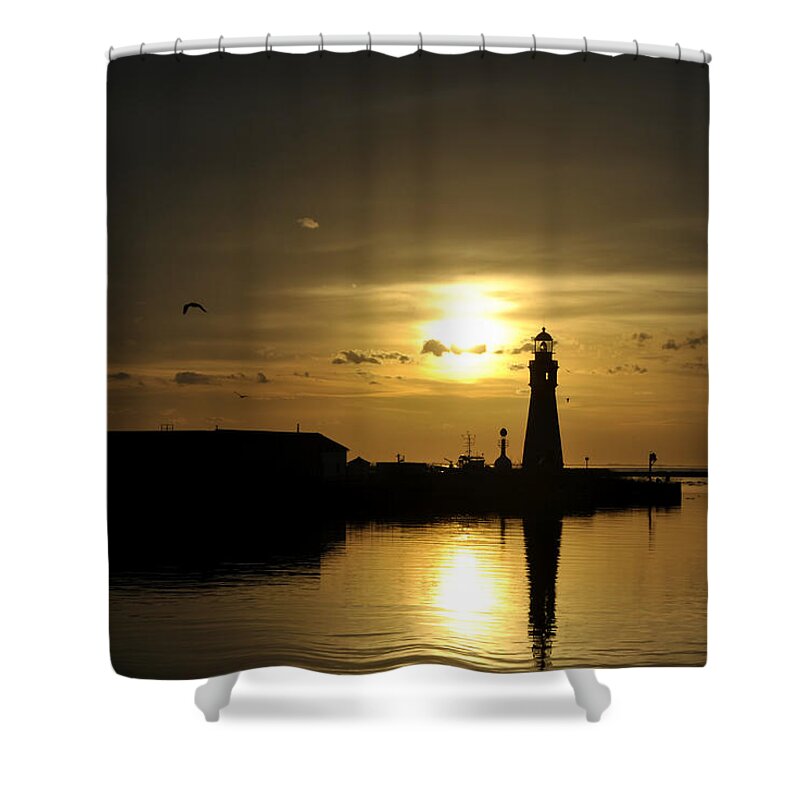 Buffalo Shower Curtain featuring the photograph 02 Sunsets Make You Happy by Michael Frank Jr
