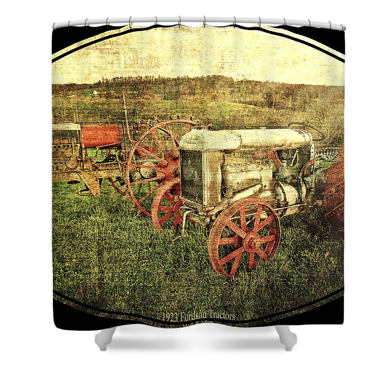 1923 Fordson Tractor Shower Curtain featuring the photograph Vintage 1923 Fordson Tractors by Mark Allen