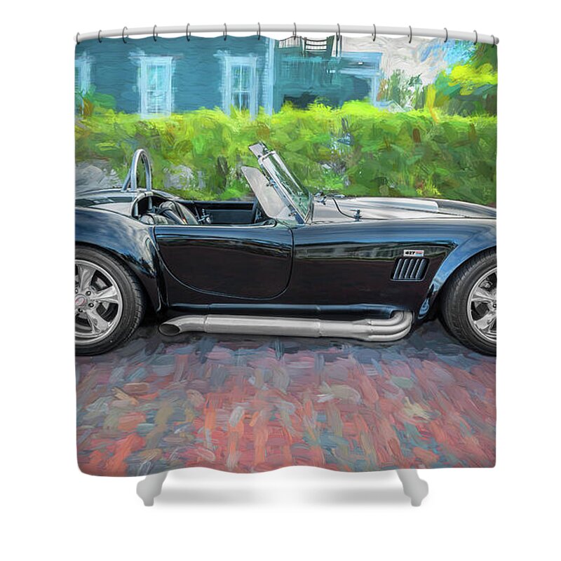 1965 Ford Ac Cobra Shower Curtain featuring the photograph 1965 Ford AC Cobra Painted  by Rich Franco