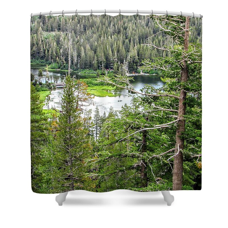 Trees Shower Curtain featuring the photograph Above Twin Lakes #1 by Marilyn Diaz