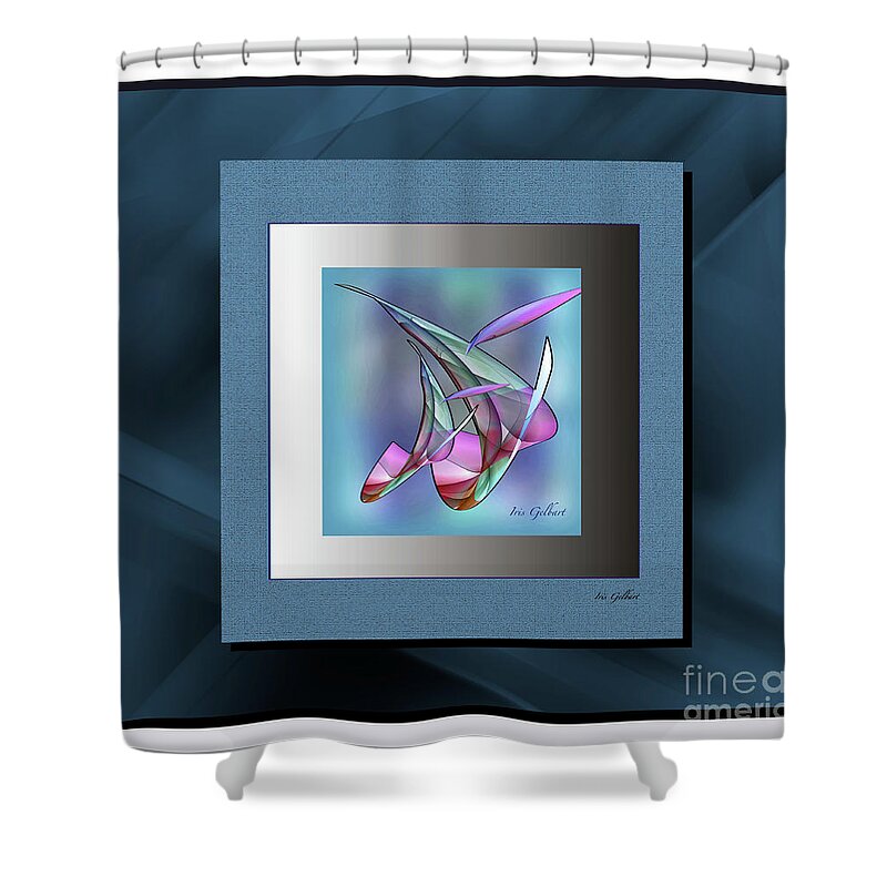 Abstract Shower Curtain featuring the digital art Abstract #4 #1 by Iris Gelbart