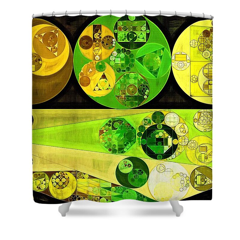 Colored Shower Curtain featuring the digital art Abstract painting - Starship #1 by Vitaliy Gladkiy