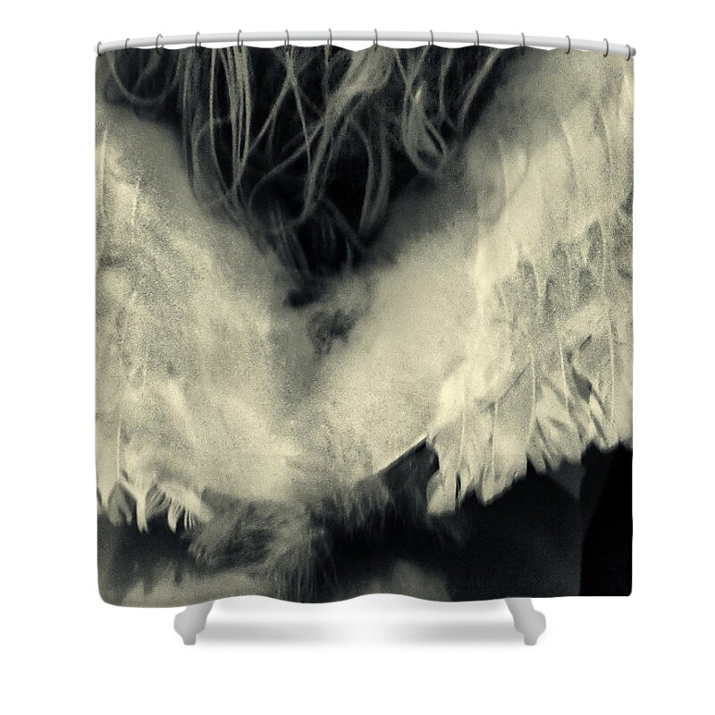 Monochrom Shower Curtain featuring the photograph Angel by Stelios Kleanthous