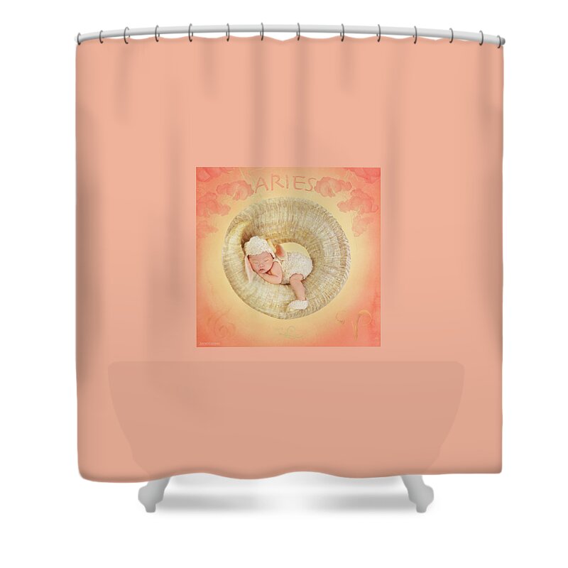 Zodiac Shower Curtain featuring the photograph Aries by Anne Geddes
