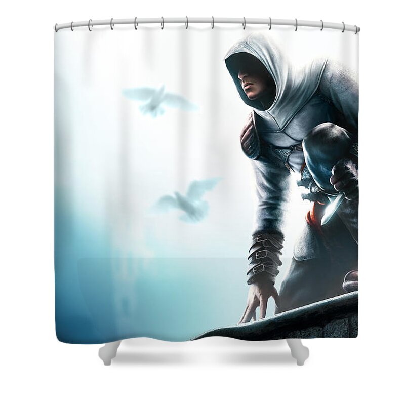 Assassin's Creed Shower Curtain featuring the digital art Assassin's Creed #1 by Maye Loeser