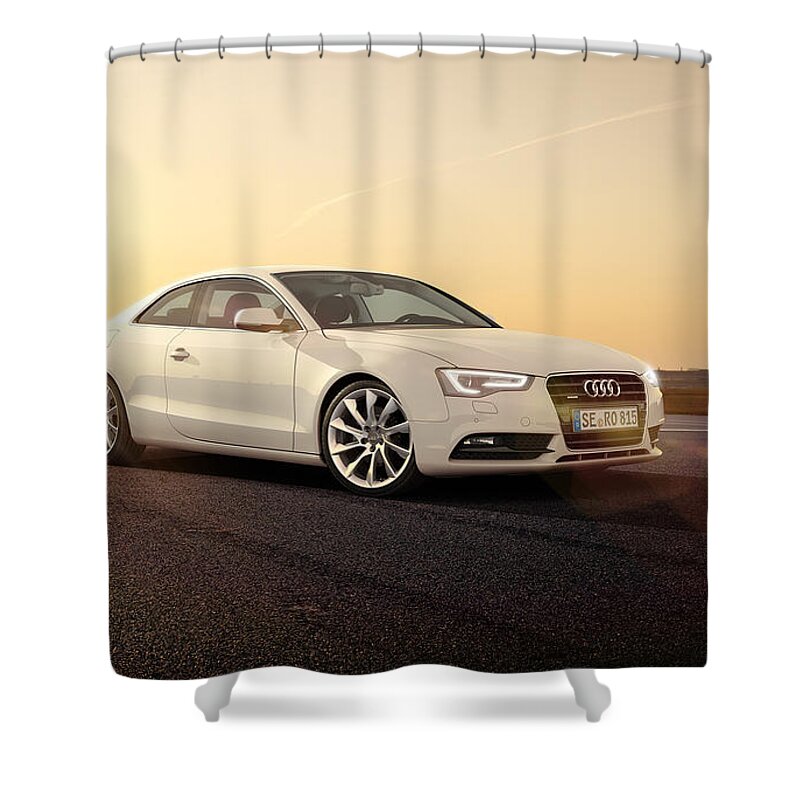 Audi Shower Curtain featuring the photograph Audi #1 by Mariel Mcmeeking