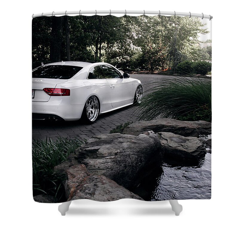 Audi S5 Shower Curtain featuring the digital art Audi S5 #1 by Super Lovely