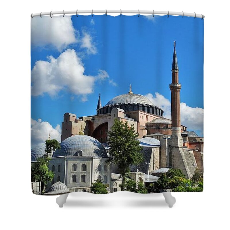 Aya Sophia Shower Curtain featuring the photograph Aya Sophia #1 by Lisa Dunn