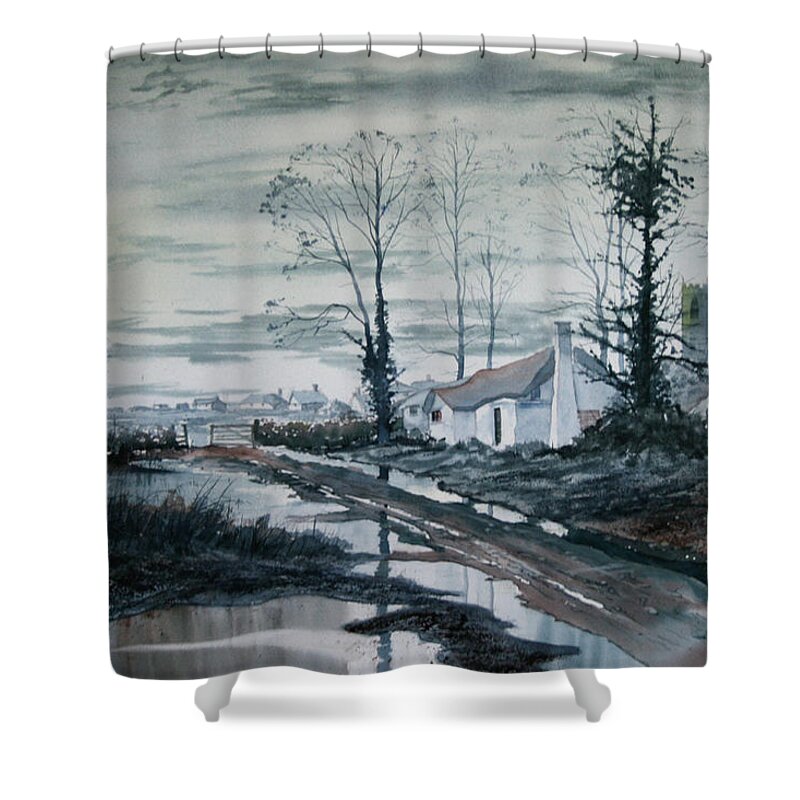 Watercolour Shower Curtain featuring the painting Back to Life by Glenn Marshall