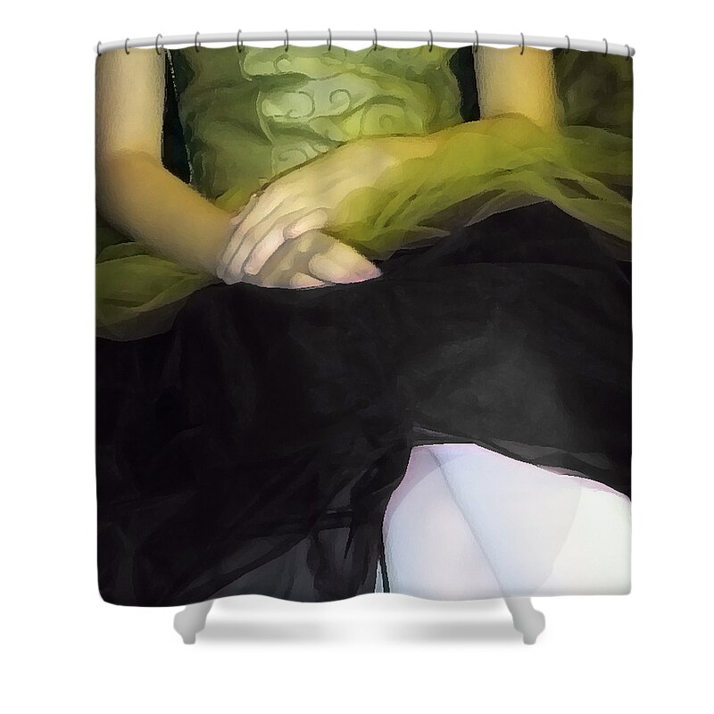 Abstract Shower Curtain featuring the photograph Ballerina Lap 2 #1 by Angelina Tamez