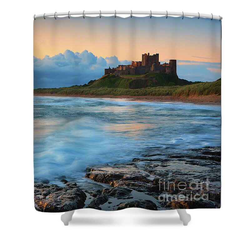 Bamburgh Shower Curtain featuring the photograph Bamburgh Castle - Northumberland 4 by Henk Meijer Photography