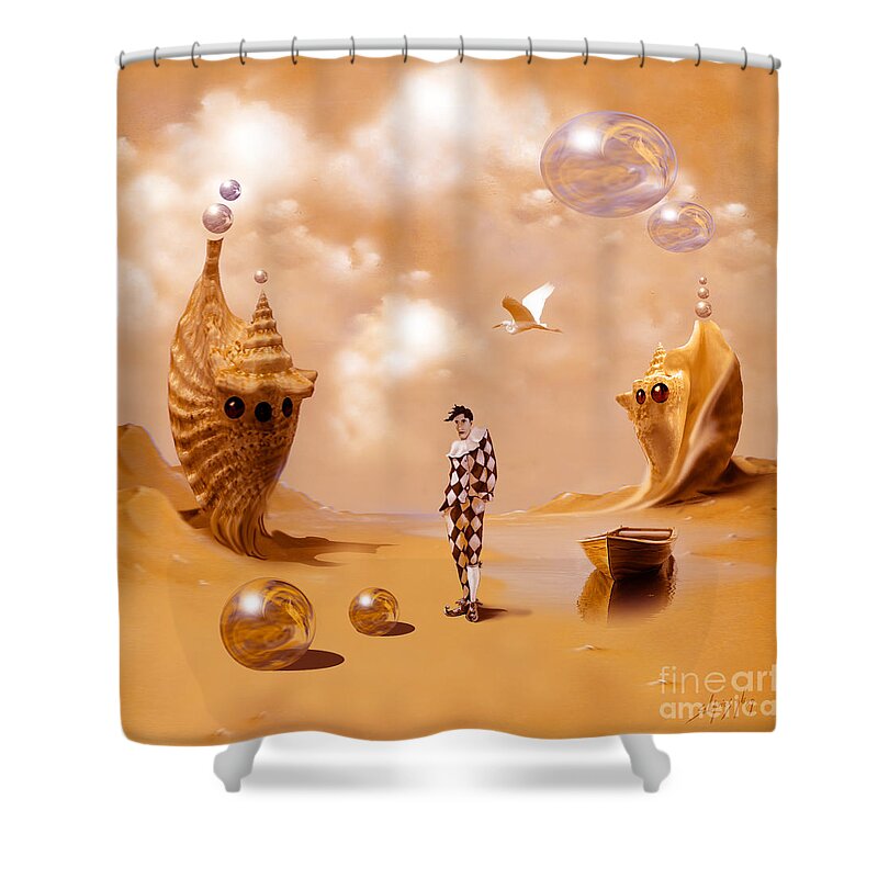 Bay Shower Curtain featuring the painting Bay by Alexa Szlavics