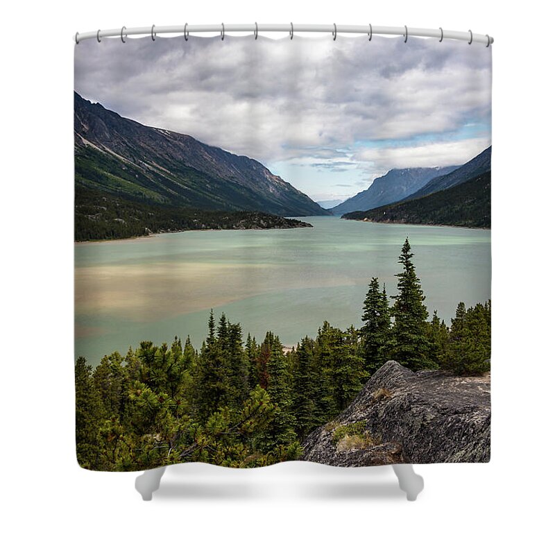 Yukon Shower Curtain featuring the photograph Bennett Lake #1 by Ed Clark