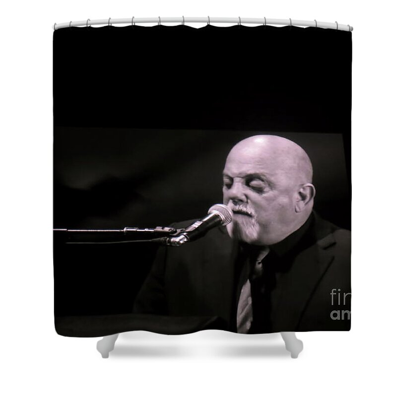 Singer Shower Curtain featuring the photograph Billy Joel #1 by Steven Parker