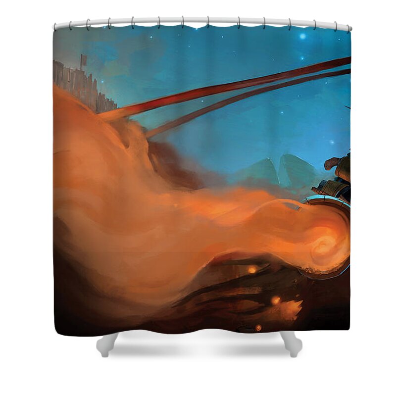 Bloodline Champions Shower Curtain featuring the digital art Bloodline Champions #1 by Super Lovely