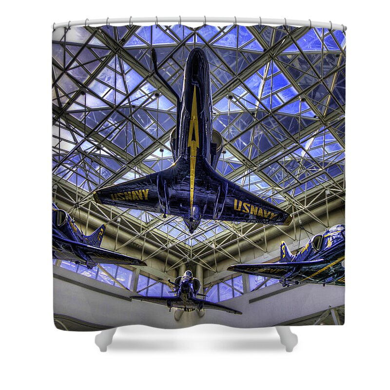 Florida Shower Curtain featuring the photograph Blue Angels #1 by Tim Stanley