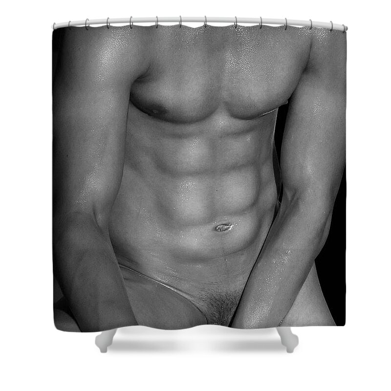 Nude Shower Curtain featuring the photograph Body Art by Mark Ashkenazi