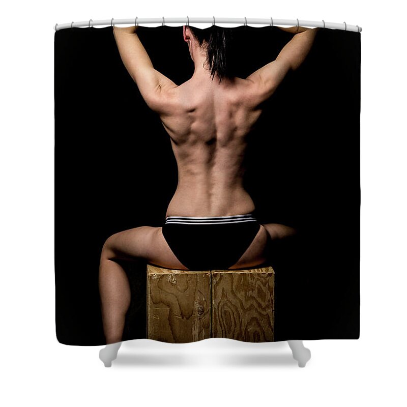 Back Shower Curtain featuring the photograph Bodyscape by La Bella Vita Boudoir