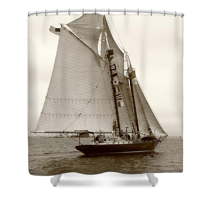 Seascape Shower Curtain featuring the photograph Bowditch In The Wind #1 by Doug Mills