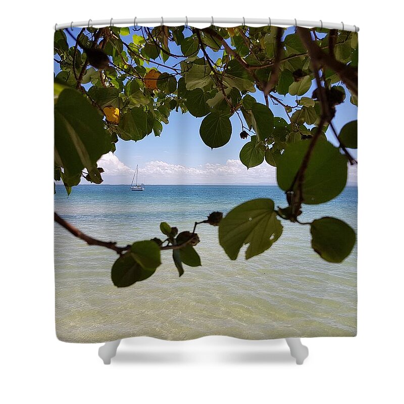 Photography Shower Curtain featuring the photograph Bribie View by Cassy Allsworth