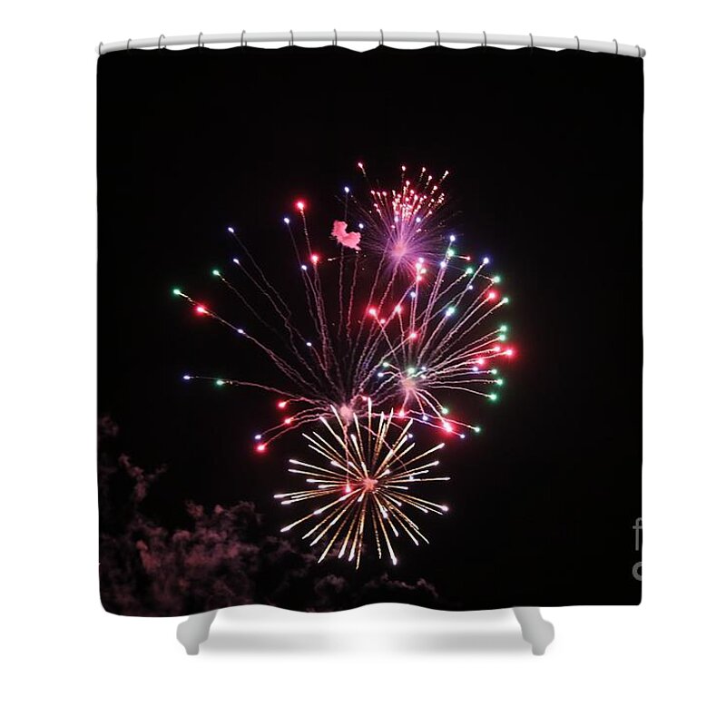 Fireworks Shower Curtain featuring the photograph Bright me up by Yumi Johnson