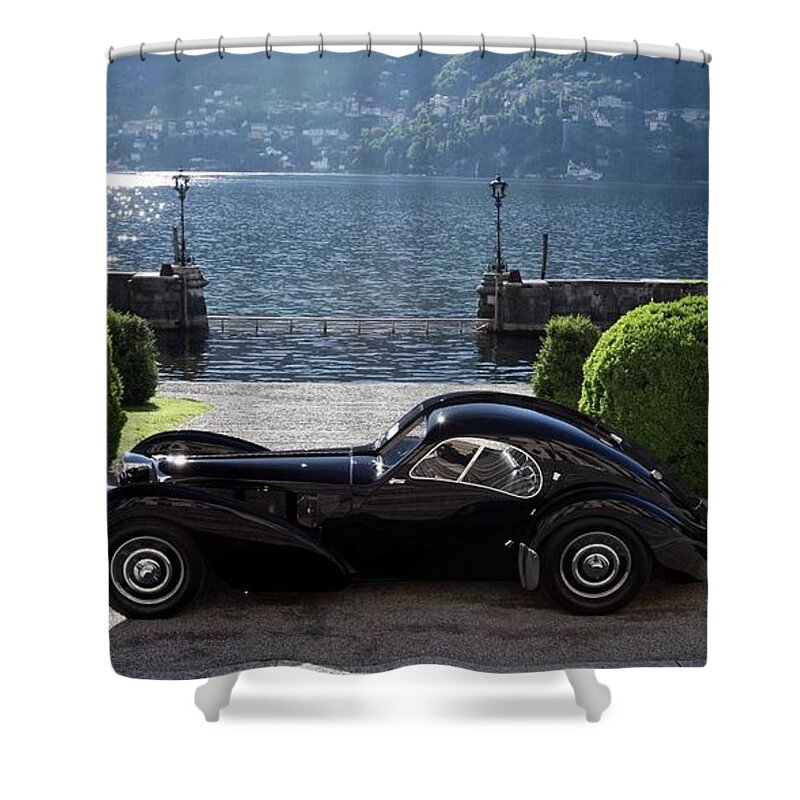 Bugatti Shower Curtain featuring the photograph Bugatti #1 by Mariel Mcmeeking