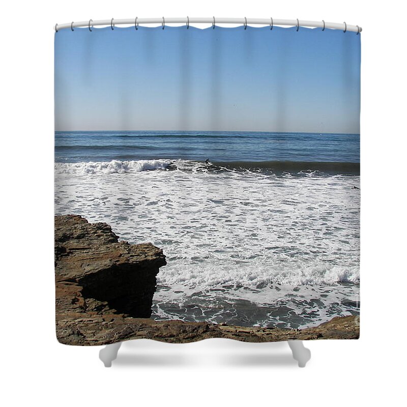 Seascape Shower Curtain featuring the photograph By The Sea #1 by Carol Bradley