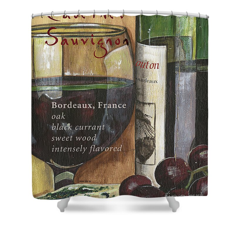Wine Shower Curtain featuring the painting Cabernet Sauvignon by Debbie DeWitt