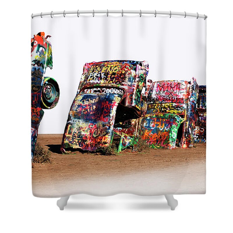 Texas Shower Curtain featuring the photograph Cadillac Ranch 1 #2 by Bob Christopher