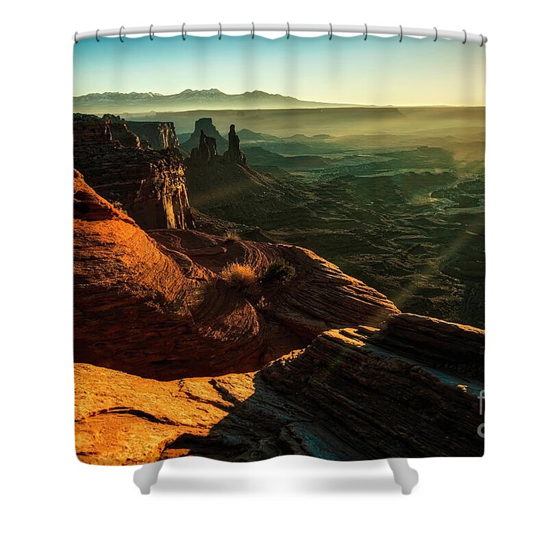 Utah Shower Curtain featuring the photograph Canyon Sunbeams #2 by Kristal Kraft